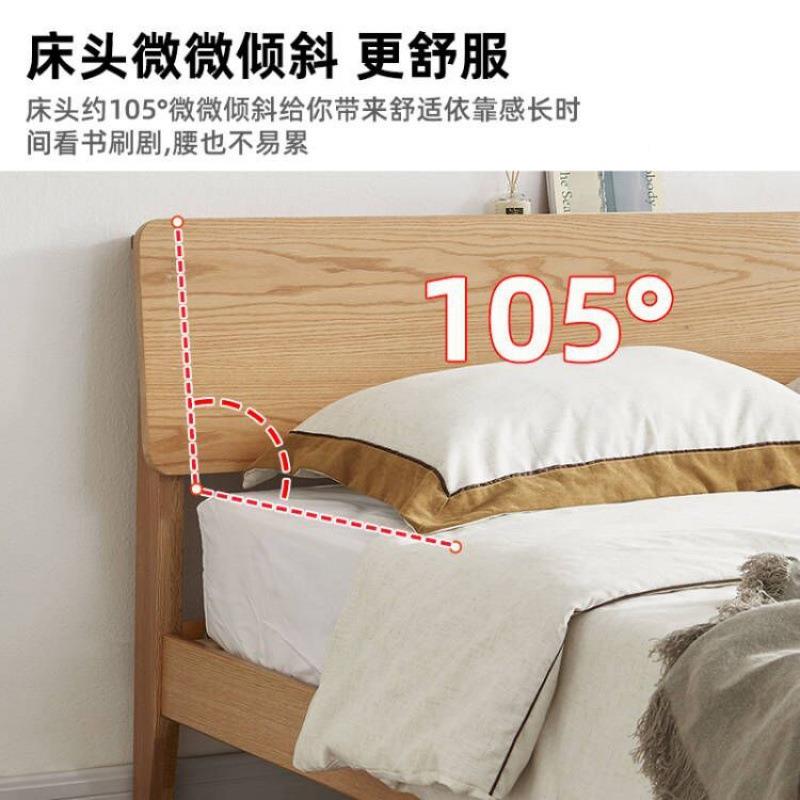 全实木人床1.8现代简约家/oth经济型1.5m双人床m小户型出用租房1m