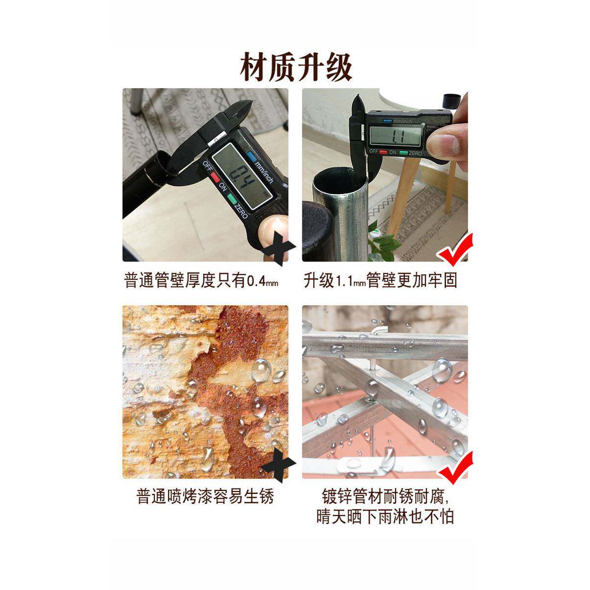 折叠桌架简约家用伸缩餐桌圆台形架GVH桌脚铁艺加腿厚支桌腿架子