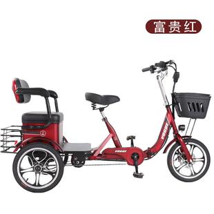 轮电动三车家用小型远续送航骑代行步省力轻便新款福森接孩子源头