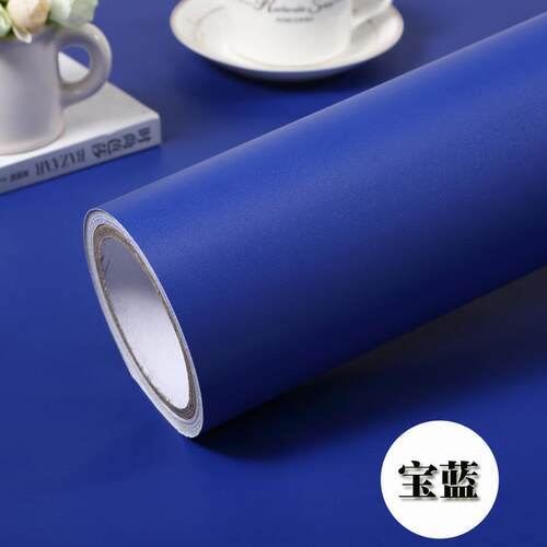 简约风蓝色粘PVC防厚水加素色波音软家具贴橱柜家具945片纯色自墙