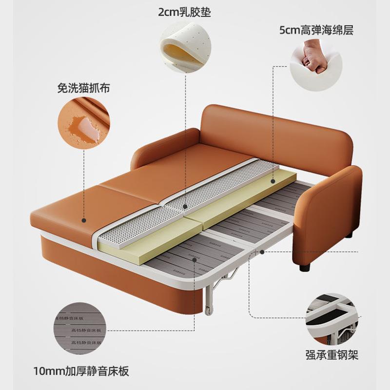 沙床单人折叠用可两YAE折叠多功能双人小户型客发厅折床阳台免叠