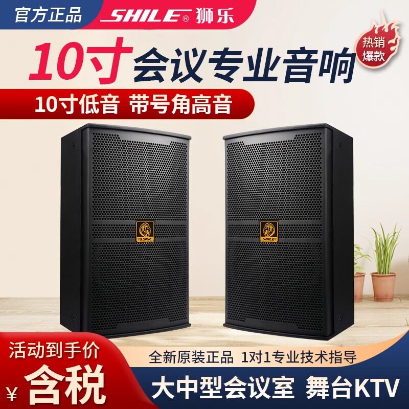 狮乐BM-10十寸专业音箱舞台演出家庭KTV卡拉OK会议音响KTV专用