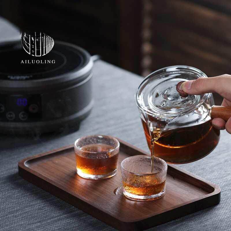 耐高温玻璃煮茶罐壶把F87THM57黑茶青柑侧泡茶壶家用罐小茶煮茶器