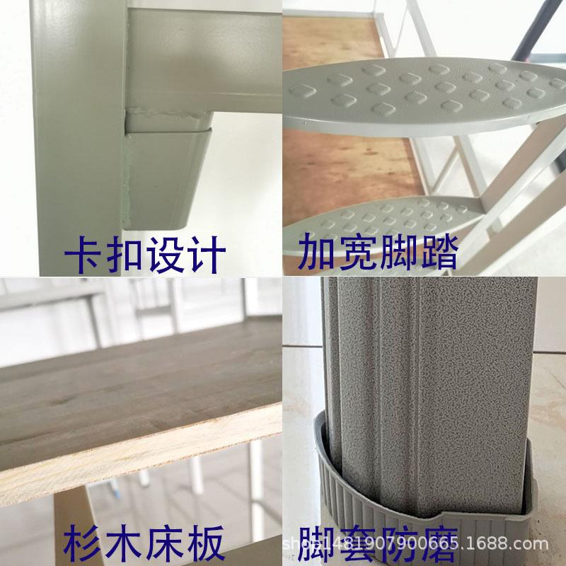 上下铺铁艺层床学校工宿舍地高低铁架床学生宿舍双钢公木床寓GS-0图片