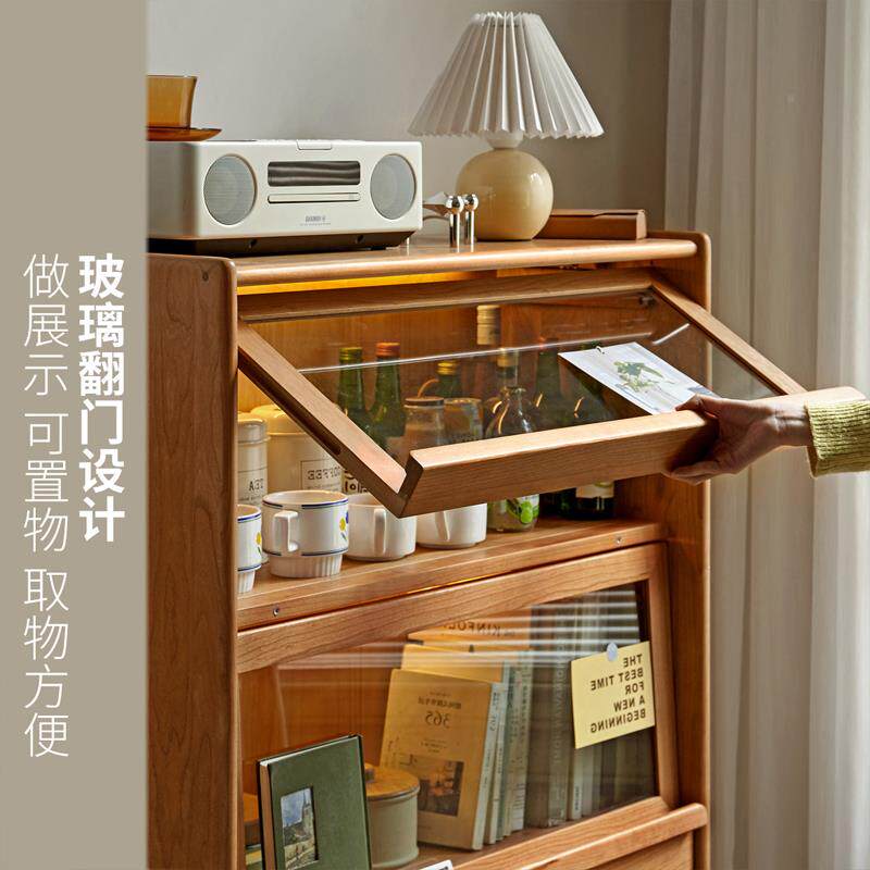 1VP樱边桃书柜F76775HT餐K柜实木收纳柜客厅电视柜展木示柜沙发