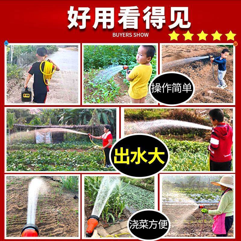 菜地自动浇水神器农村浇菜小型菜园电动抽水泵农用灌溉锂电浇水机