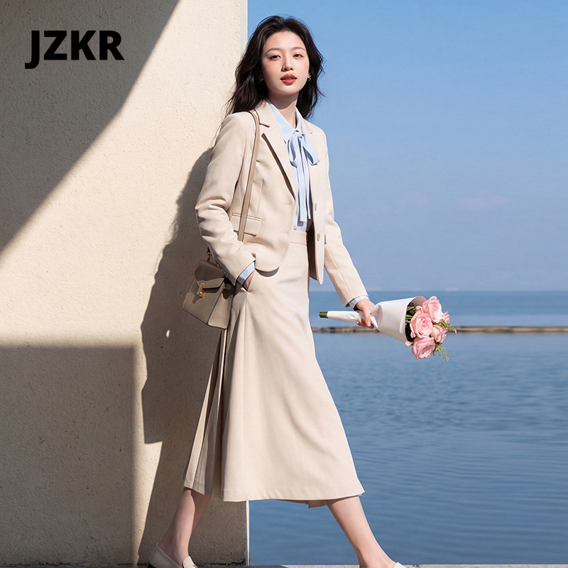 JZKR春季新款西装套装女士高级感职业正装公务员商务面试西服制服