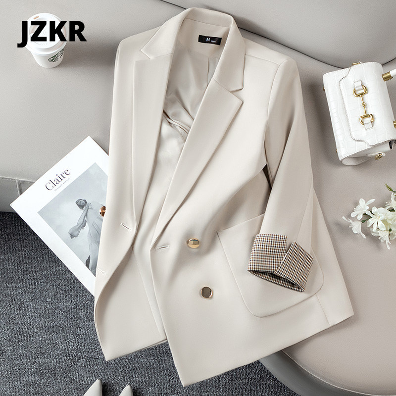 JZKR新款休闲加棉西装外套女气质时尚宽松西服名媛高级感职业正装