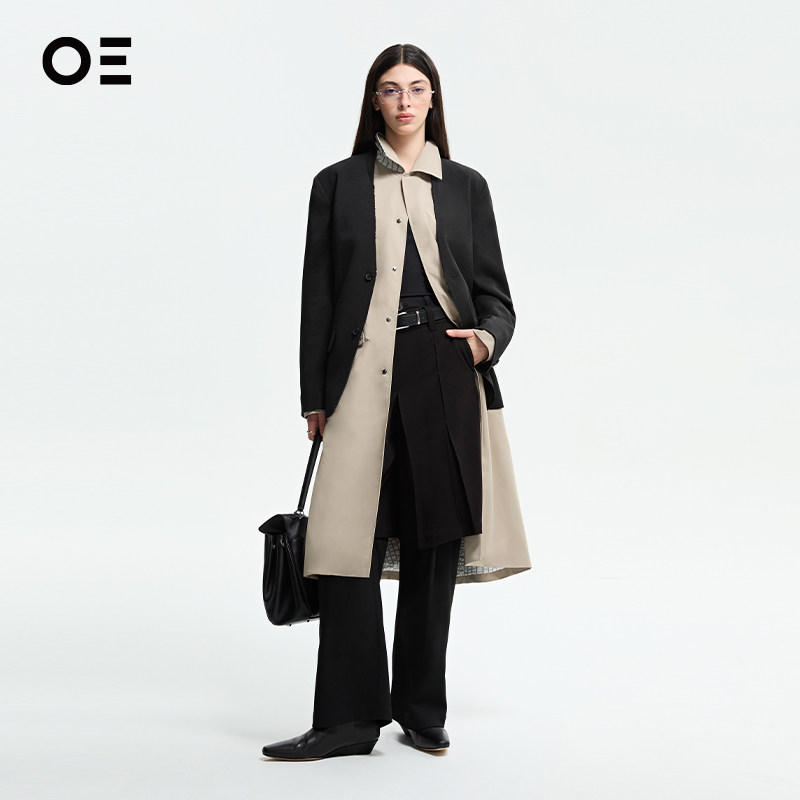 OE无领西服高级极简风日本泷定面料廓形西装外套ORGANIC EMOTION图片