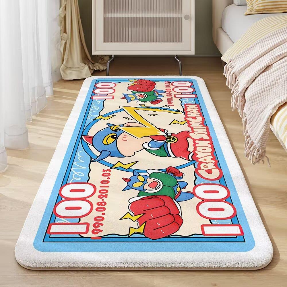 卡通蜡笔Shin-Chan加厚彷羊绒地板垫防滑机洗女孩卧室儿童爬行床
