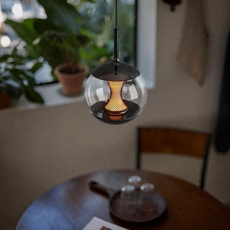 卧室床头吊灯意式轻奢高级感玻璃单头小吊灯吧台玄关背影墙吊线灯