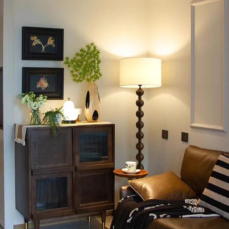 中古侘寂风实木落地灯客厅书房民宿设计师氛围灯日式卧室床头台灯