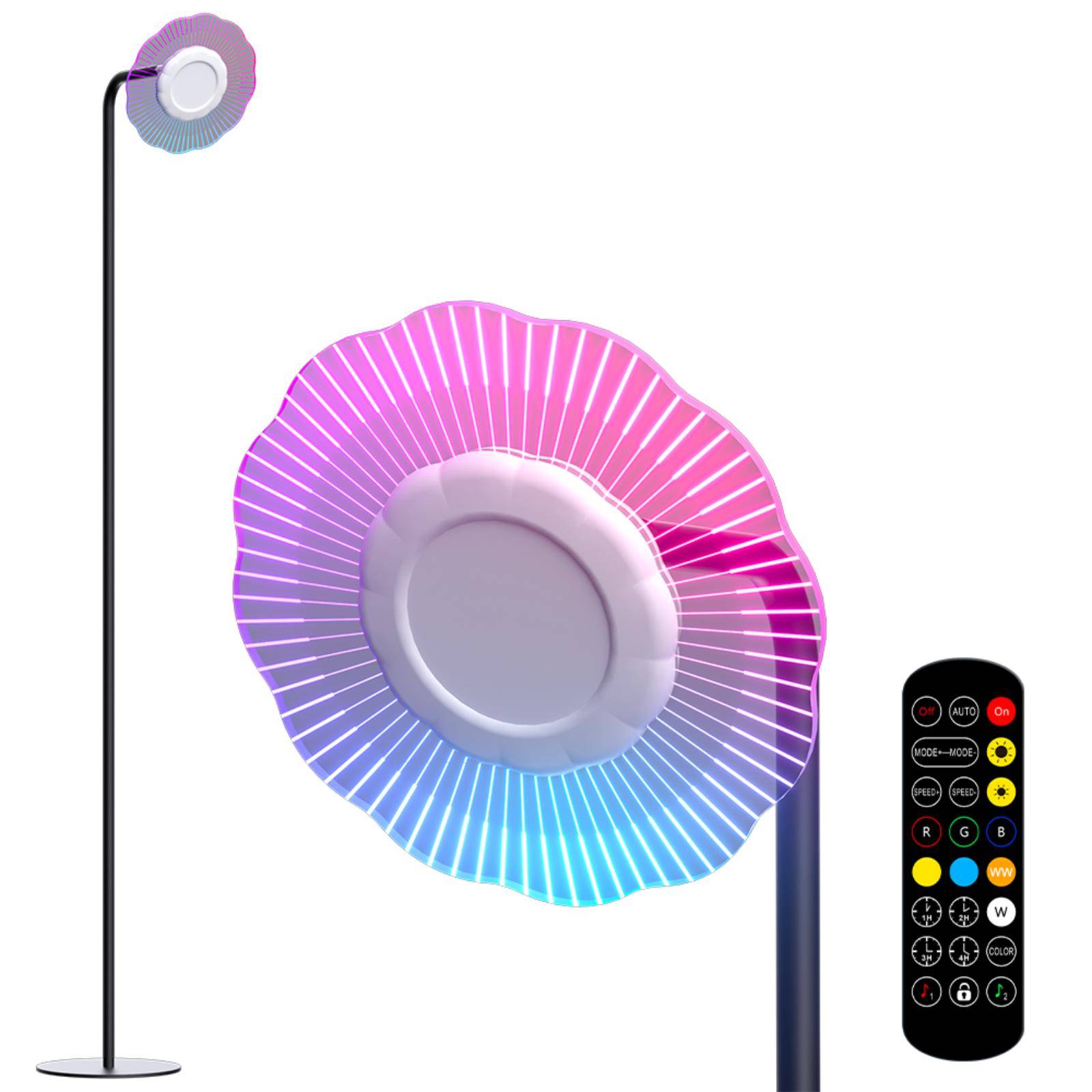 LED落地灯幻彩氛围灯蓝牙落地灯朝天落地灯rgb落地墙角灯氛围灯