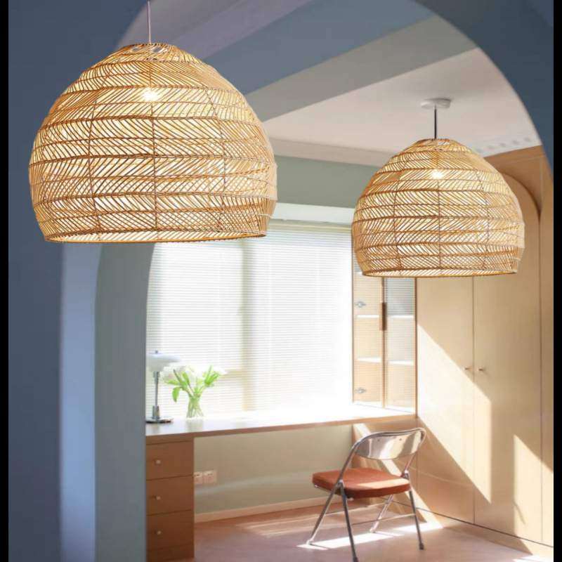 复古藤编灯手工编织灯罩中式餐厅饭店客厅卧室书房酒吧藤艺吊灯,纺织面料/辅料/配套,纺织机械配件,淘宝优惠券,粉丝福利购,淘宝优惠卷