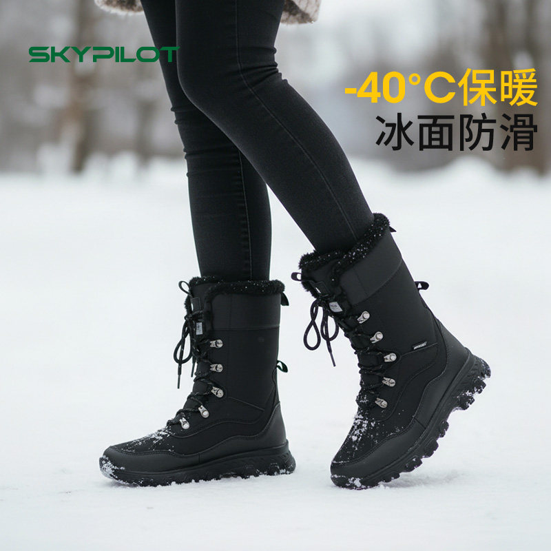 冰面止滑雪地靴女防滑加厚保暖