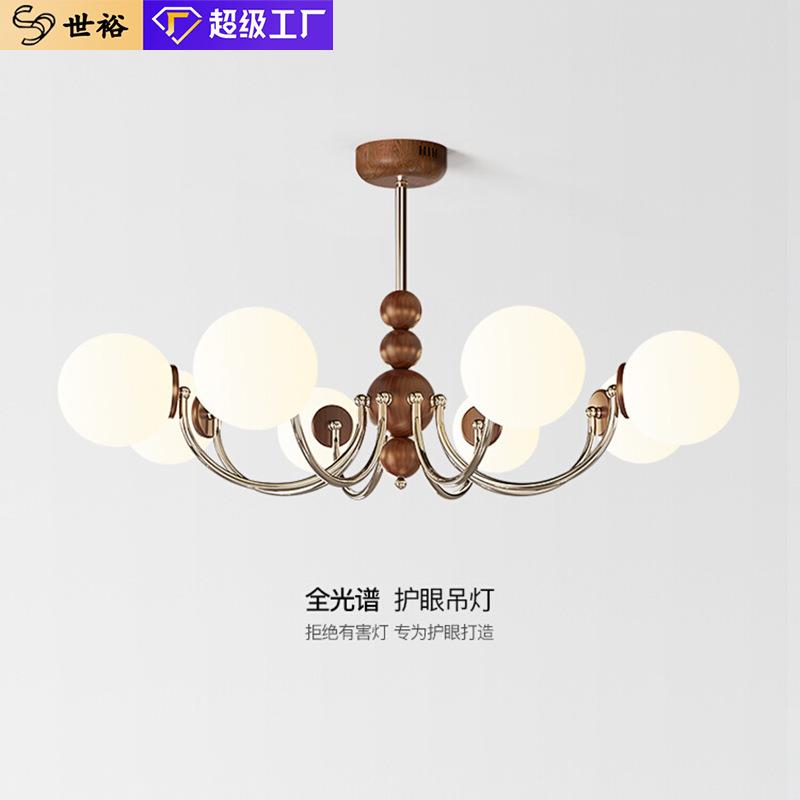 法式复古客厅吊灯2025新款魔豆美式高级感大气中古风vintage灯具