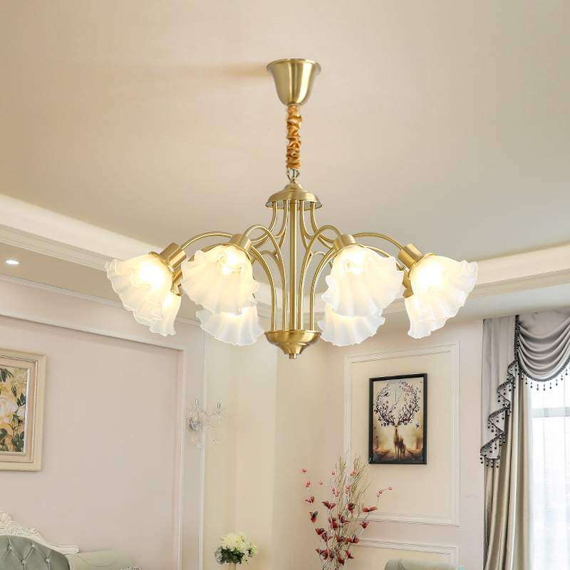 全铜法式轻奢美式复古客厅灯具宫廷奶油风创意主卧公主房花朵吊灯,纺织面料/辅料/配套,纺织机械配件,淘宝优惠券,粉丝福利购,淘宝优惠卷