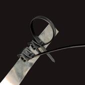 汽车发动机舱钣金卡扣尼龙扎带内嵌钢夹片油管固定束线黑色勒死狗