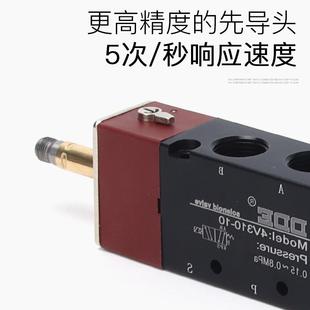 230双头两位五通24V电磁气动4V210电磁控制阀220V 亚德客型4V220