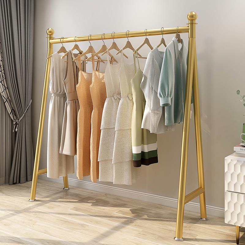 晾衣架落地宿舍用挂衣架晒衣架家用不锈钢晒被子轻奢收纳衣帽架子