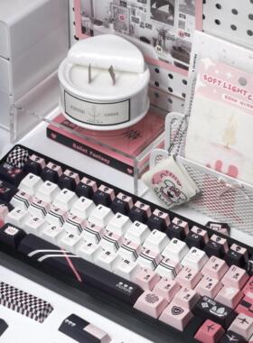 向晚外设原厂高度黑粉骷髅机械键盘键帽