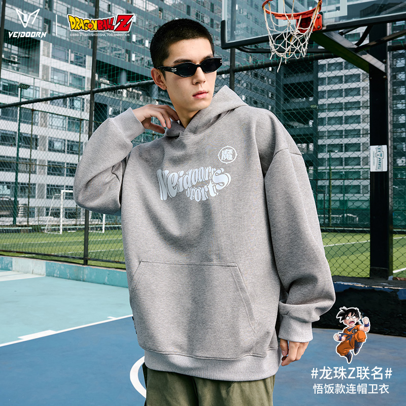 维动龙珠联名悟饭款长袖卫衣男秋