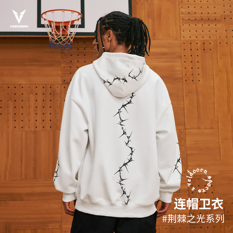 维动荆棘之光长袖连帽套头卫衣冬