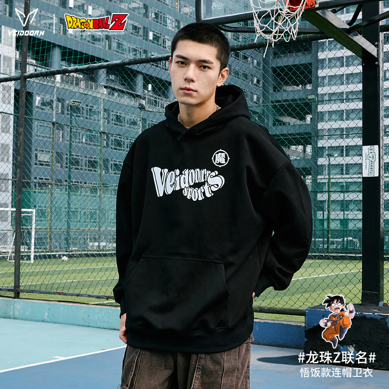 维动龙珠联名悟饭款长袖卫衣男秋