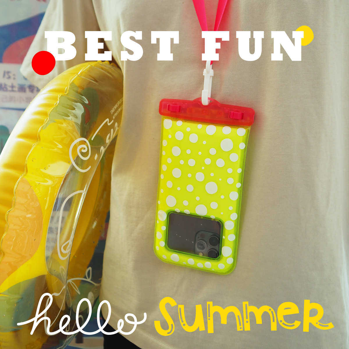 ORIGINAL DESIGN: CARTOON FLUORESCENT COLOR AIRBAG HOT SPRING RAFTING SWIMMING WATERPROOF BAG HALTERNECK MOBILE PHONE WATERPROOF BAG TOUCH SCREEN