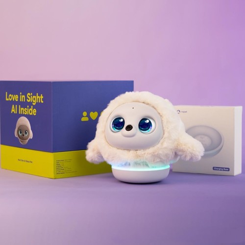 跨境版出口Ropet AI宠物机器人 情感陪伴仿生儿童毛绒玩具礼物