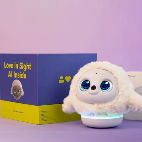 跨境版出口Ropet AI宠物机器人 情感陪伴仿生儿童毛绒玩具礼物