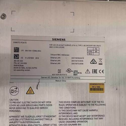 6AV7241-7DB40-0FA1 工控触摸屏 工业自动化人机界面议价维修