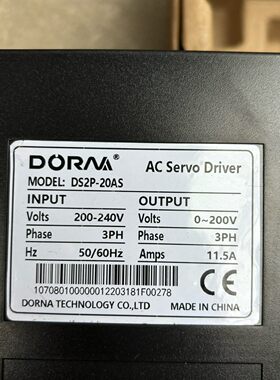 DS2P-20AS 东菱伺服驱动器 2KW工控自动化配件议价维修