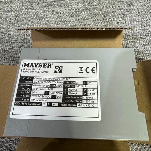 SG-EFS104ZK2/1 MAYSER安全继电器 工业工控控制模块议价维修