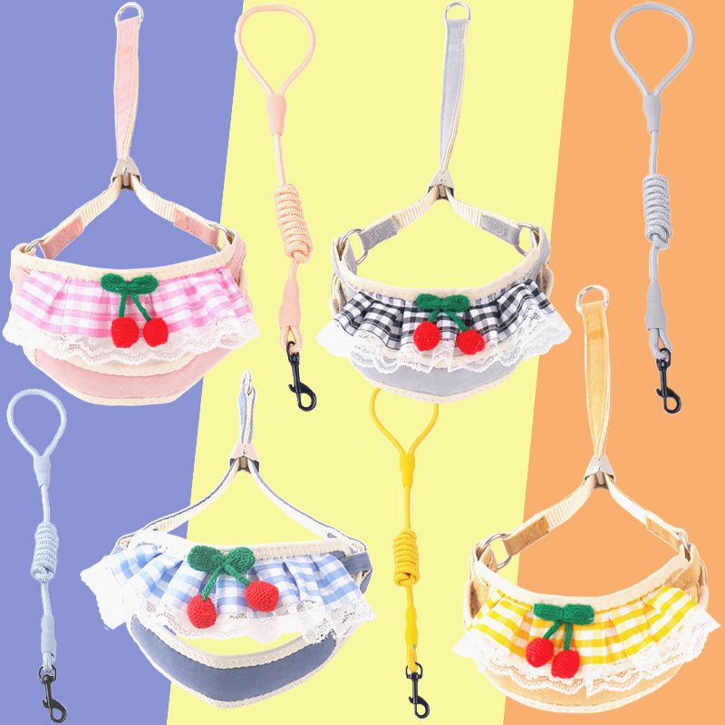 狗狗牵引绳可爱胸背带遛猫咪绳泰迪小型犬狗链宠物用品狗绳子批发