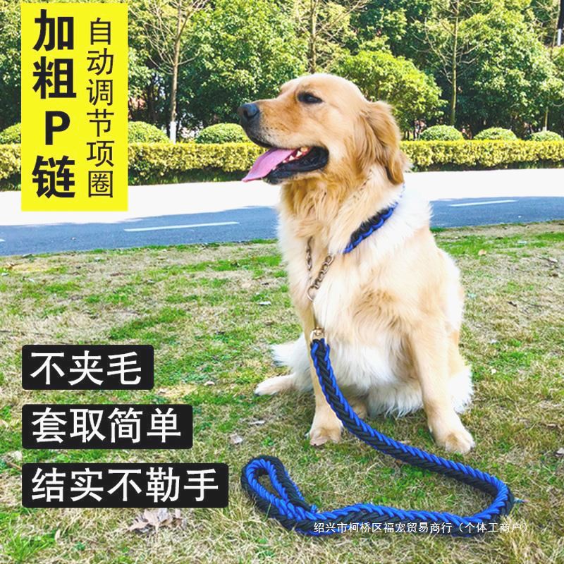 小中型大型犬遛狗狗牵引绳子训狗P链狗项圈宠物用品拴狗P绳马犬