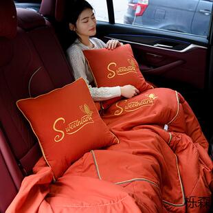 载抱车被子两通用四季用枕二合一汽车内抱枕靠垫ql被沙发午睡枕头