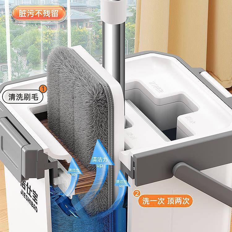 拖把家用一拖净2025新款平板免手洗拖布桶懒人墩布刮刮乐拖地拖布
