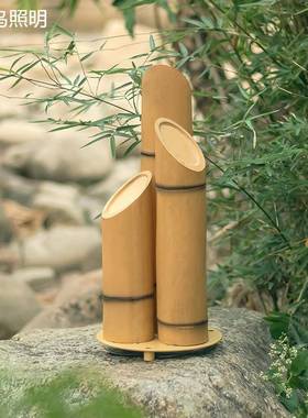 户外发竹筒灯仿真DzN-ZZD脂灯室外观庭院竹子灯草坪花树园公园装