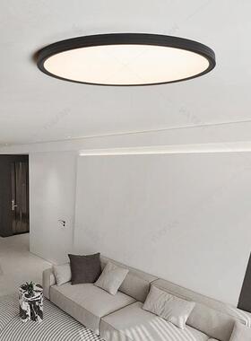 意式极13655简室间吸顶无灯卧黑色缝隙超薄主卧房灯护眼圆形书房