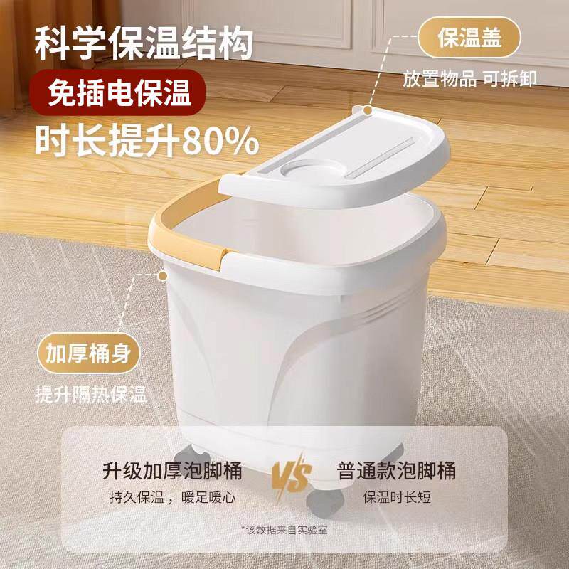 德国养生款保泡脚桶家用过小腿不插电温洗脚摩足826浴盆2025年新