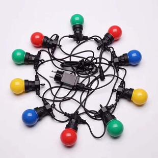 跑防马灯灯G50球泡带低压灯24V公母接户外水婚KYA礼装 饰透明串球