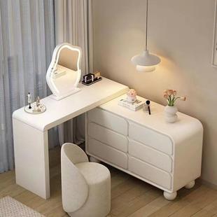 奶油轻风妆台代一体奢大存储省空间现简约梳收纳柜卧室CBW家用梳