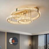 932轻奢水晶吸顶LE客厅灯现代简约卧灯新室大气圆形房间书房D灯具