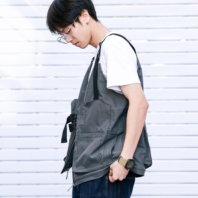 o户工作外帆布围裙印字lgo美发美甲餐厅围腰园艺师木工匠2672工作