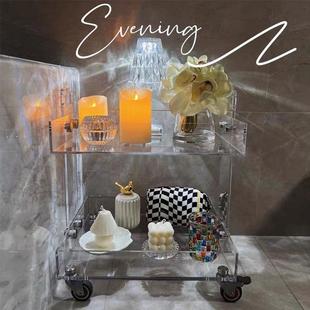 厨JMJ24 00房置落物架多层收纳架亚家克力透明居用品小推车地置物