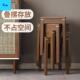 全板实凳木小凳子网红家用高脚方凳矮凳凳892可叠放客厅餐桌子圆