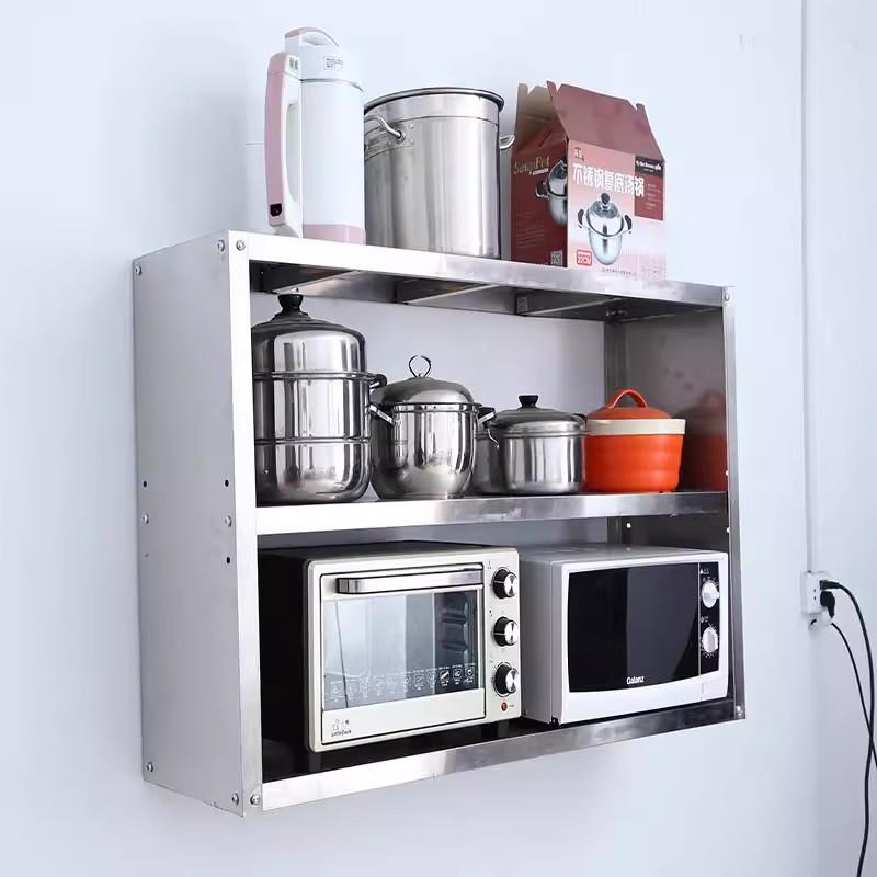 不锈收钢纳带门加厚壁架01厨房子壁柜挂墙式吊柜置物架置拖墙吊架