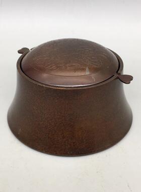 仿式古中铜创意家用烟灰缸铜烟室缸复烟灰缸古办公时尚烟灰缸摆件