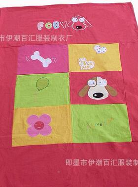 中号韩版儿童被儿园活学生卡通小狗洗绉棉布幼儿被幼子CV3318M-里